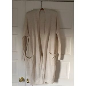 J. Jill purejill Long Open Neutral Cardigan Small